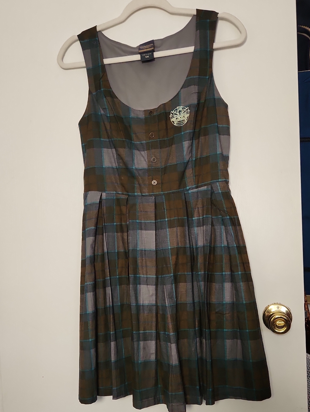 Hot Topic Plaid Outlander Dress With Lace Up Bodice